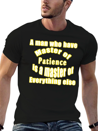 Master of Patience Black Graphic T-Shirt
