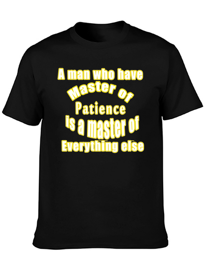Master of Patience Black Graphic T-Shirt