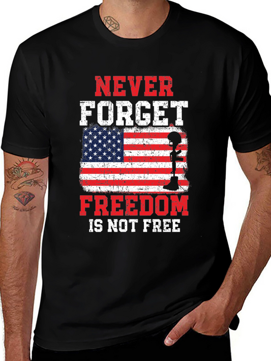 Patriotic Never Forget Graphic Tee