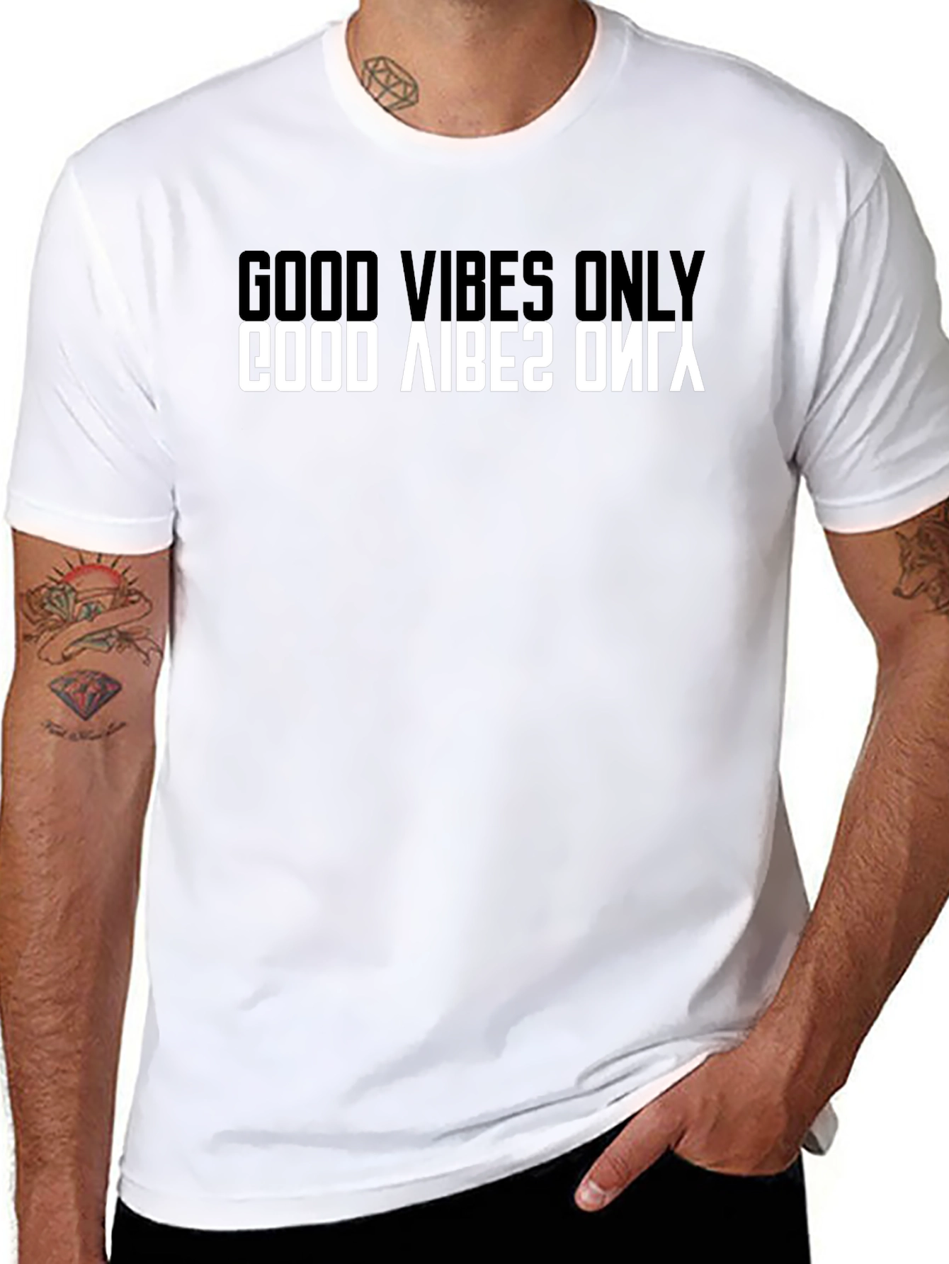 Good Vibes Only Graphic Tee - Mens Black T-Shirt