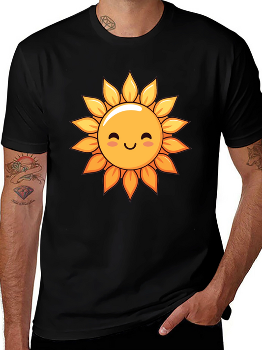 Cute Sunflower Graphic Tee - Black T-Shirt