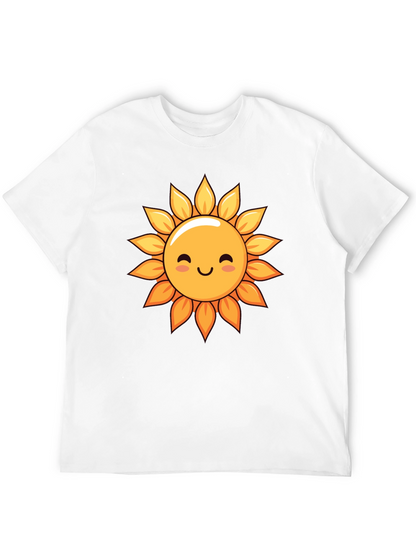 Cute Sunflower Graphic Tee - Black T-Shirt