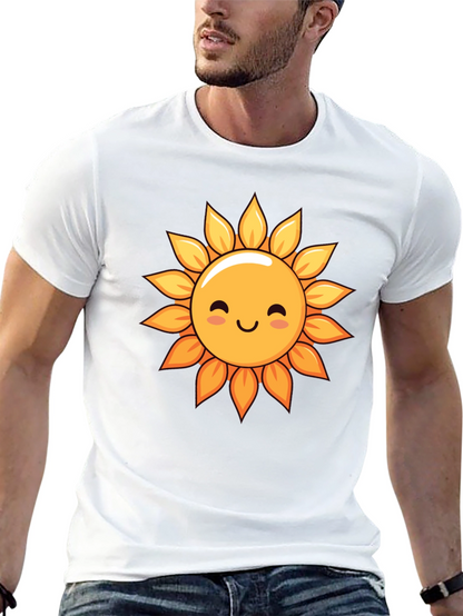 Cute Sunflower Graphic Tee - Black T-Shirt