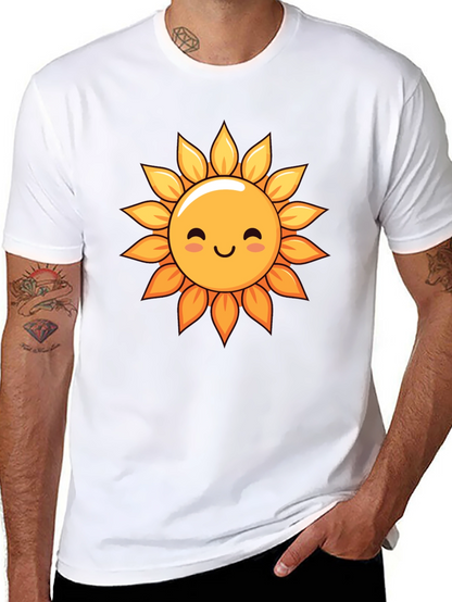 Cute Sunflower Graphic Tee - Black T-Shirt