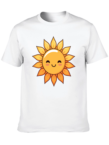 Cute Sunflower Graphic Tee - Black T-Shirt