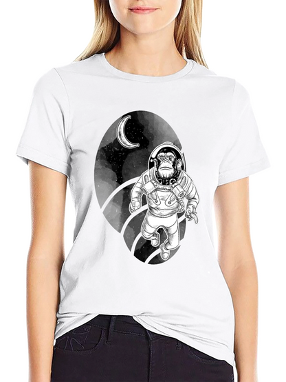 Space Monkey Graphic Tee - Black