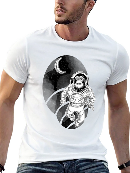 Space Monkey Graphic Tee - Black