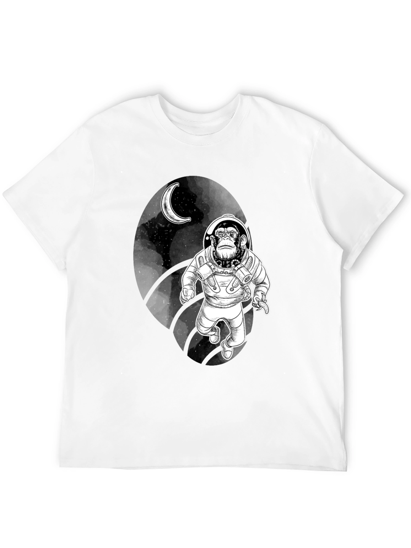 Space Monkey Graphic Tee - Black