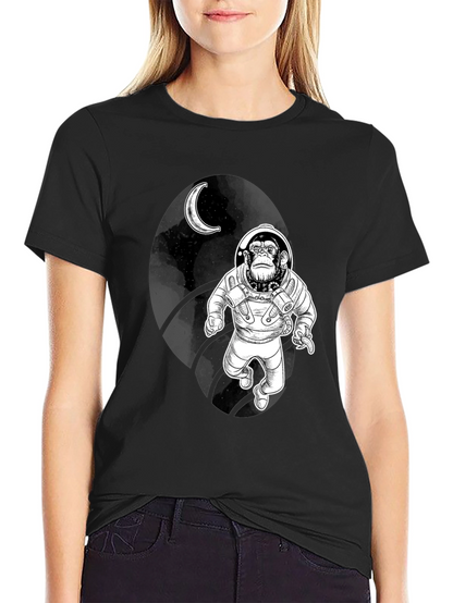 Space Monkey Graphic Tee - Black