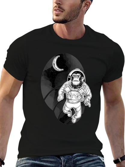 Space Monkey Graphic Tee - Black