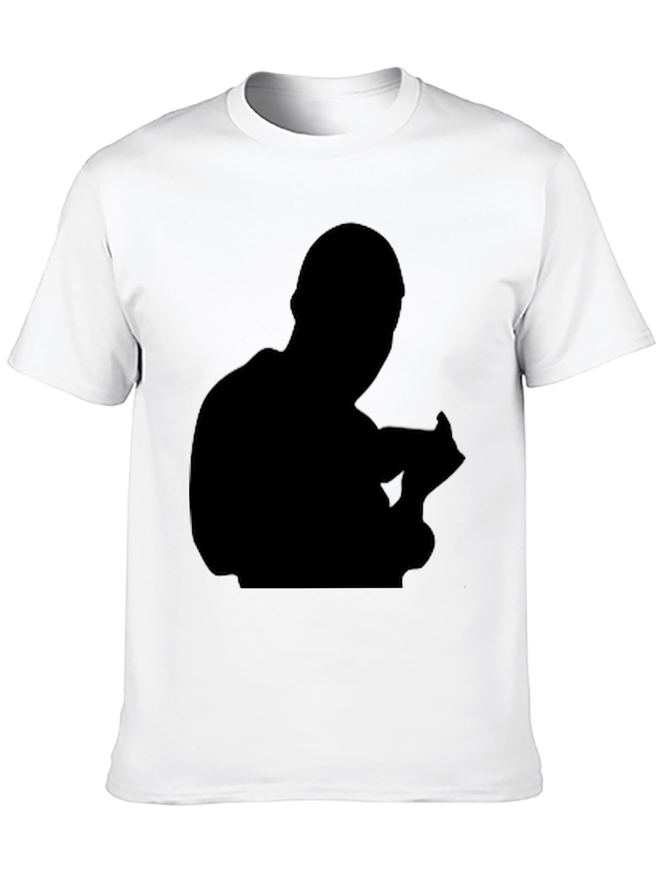 Mens Black Silhouette Graphic Tee