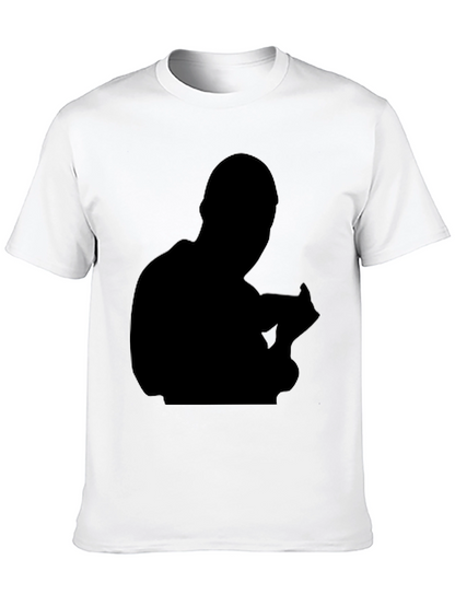 Mens Black Silhouette Graphic Tee