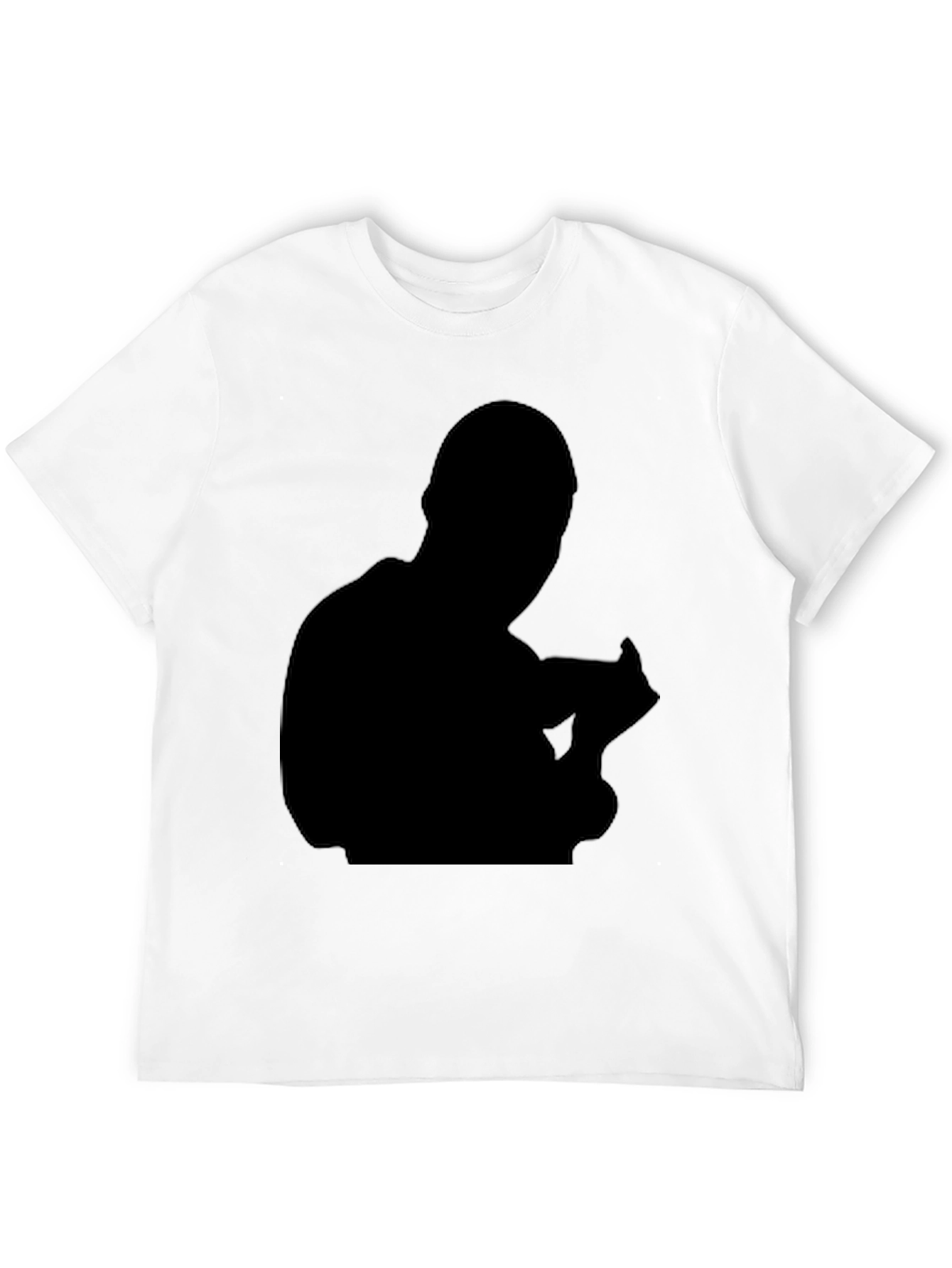 Mens Black Silhouette Graphic Tee