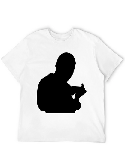 Mens Black Silhouette Graphic Tee