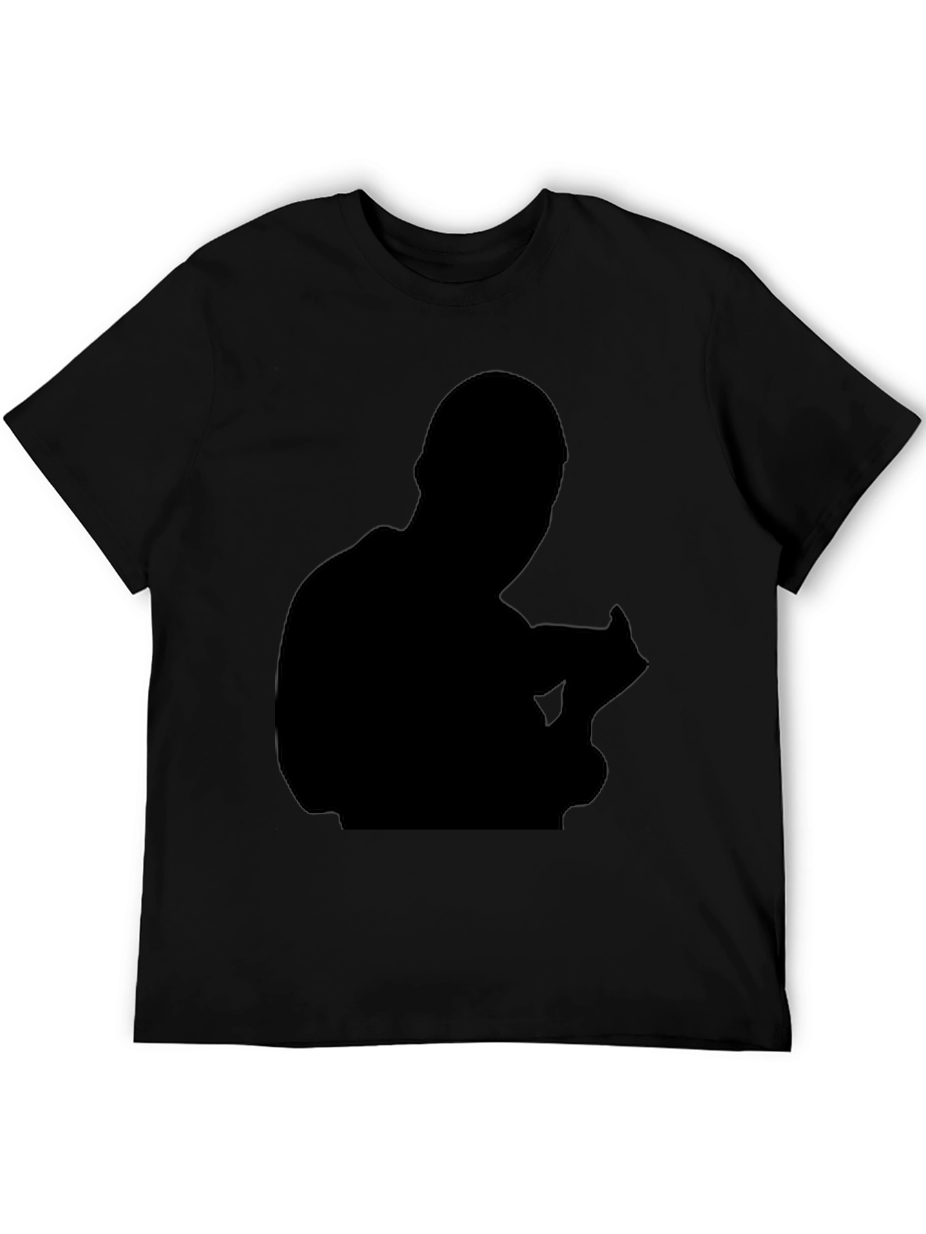Mens Black Silhouette Graphic Tee