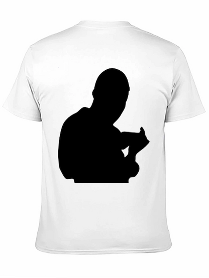 Mens Black Silhouette Graphic Tee