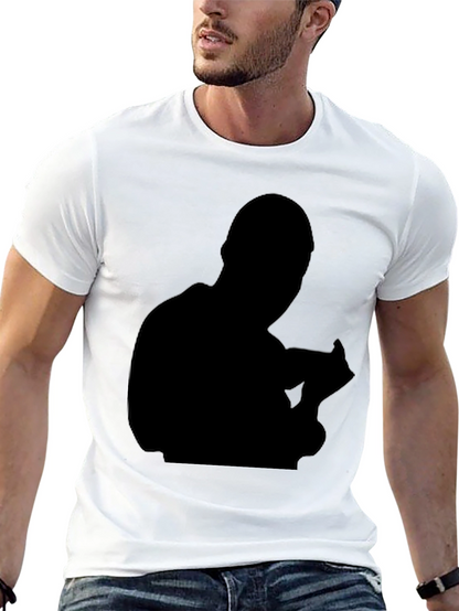 Mens Black Silhouette Graphic Tee