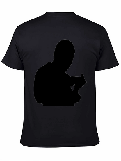 Mens Black Silhouette Graphic Tee
