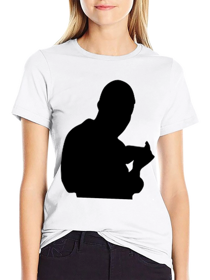 Mens Black Silhouette Graphic Tee