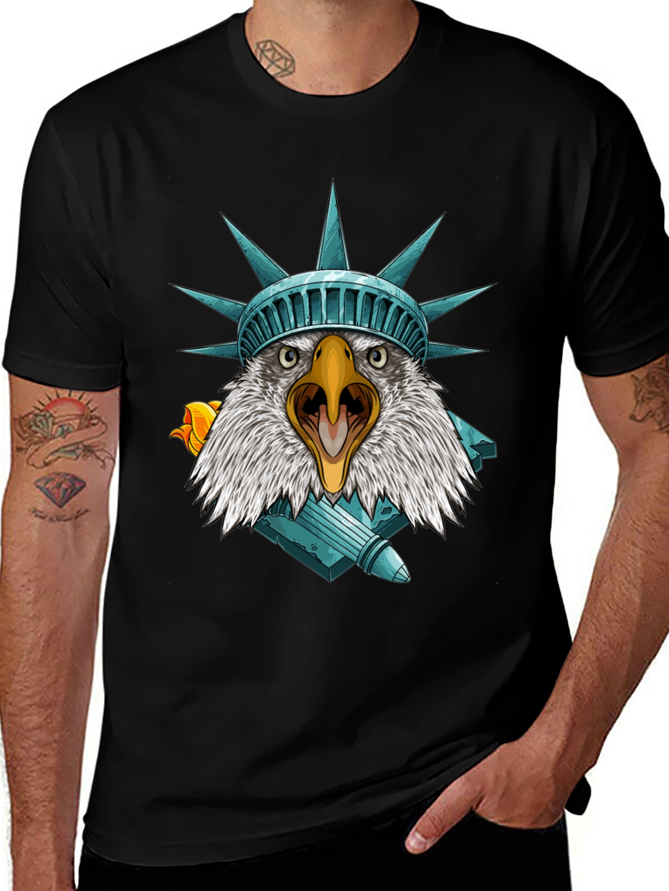 Eagle Statue of Liberty Graphic Tee