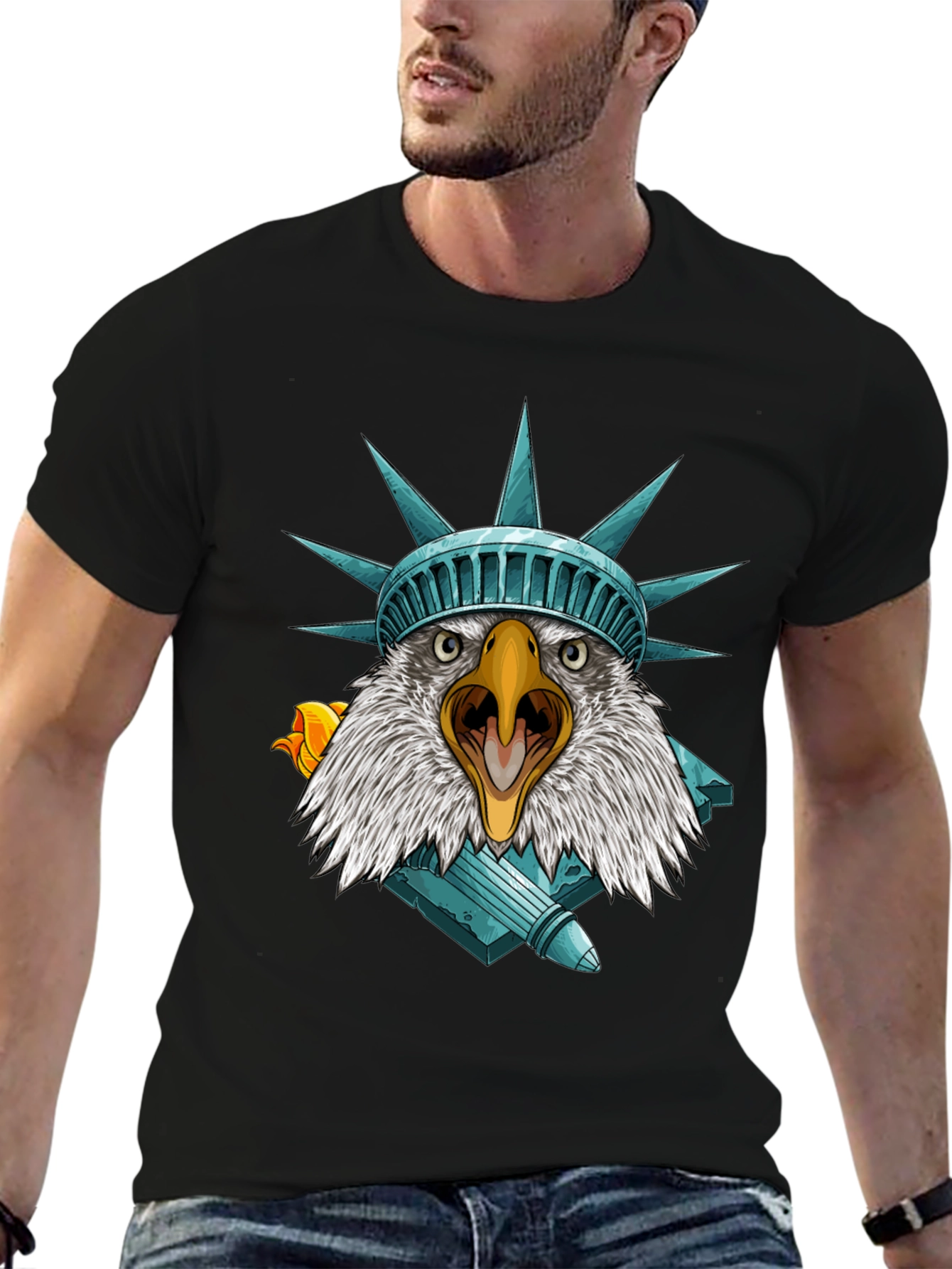 Eagle Statue of Liberty Graphic Tee