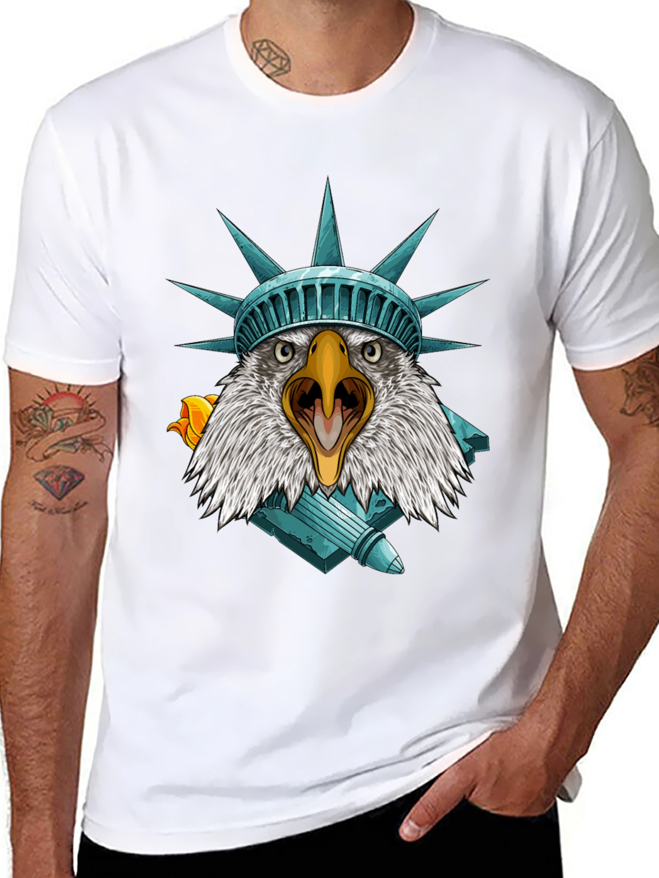 Eagle Statue of Liberty Graphic Tee