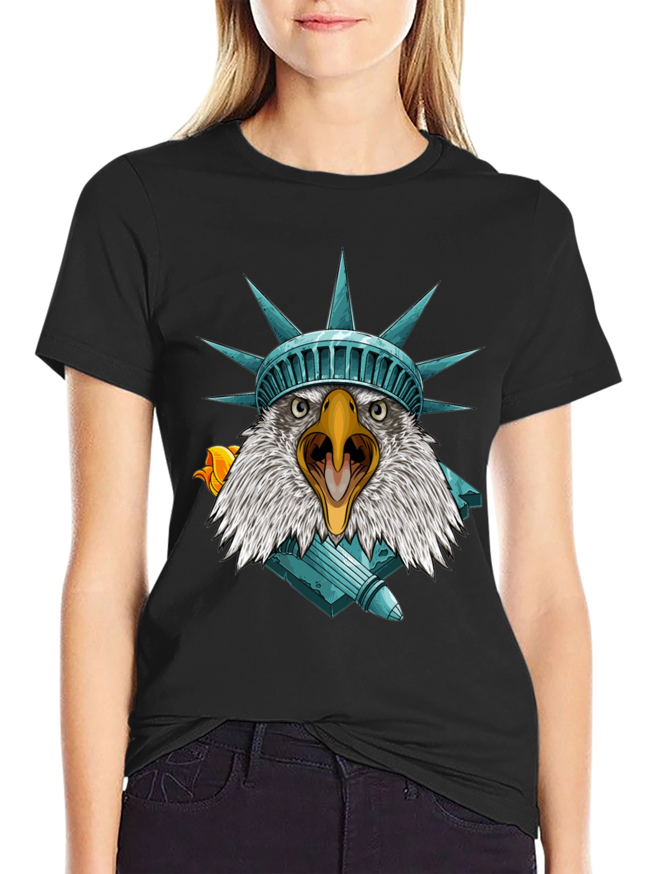 Eagle Statue of Liberty Graphic Tee