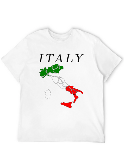 Italy Map T-Shirt - Green & Red Italian Pride