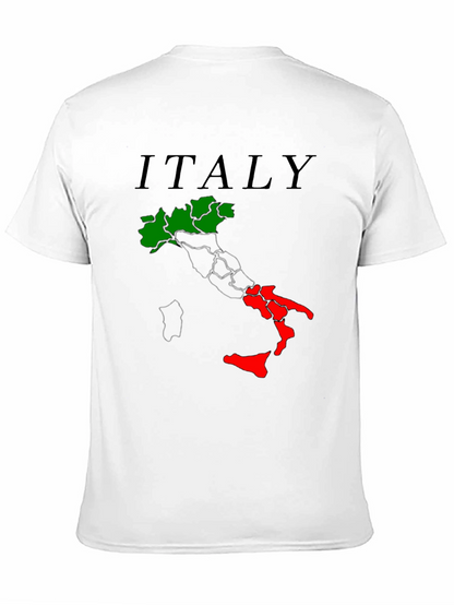 Italy Map T-Shirt - Green & Red Italian Pride