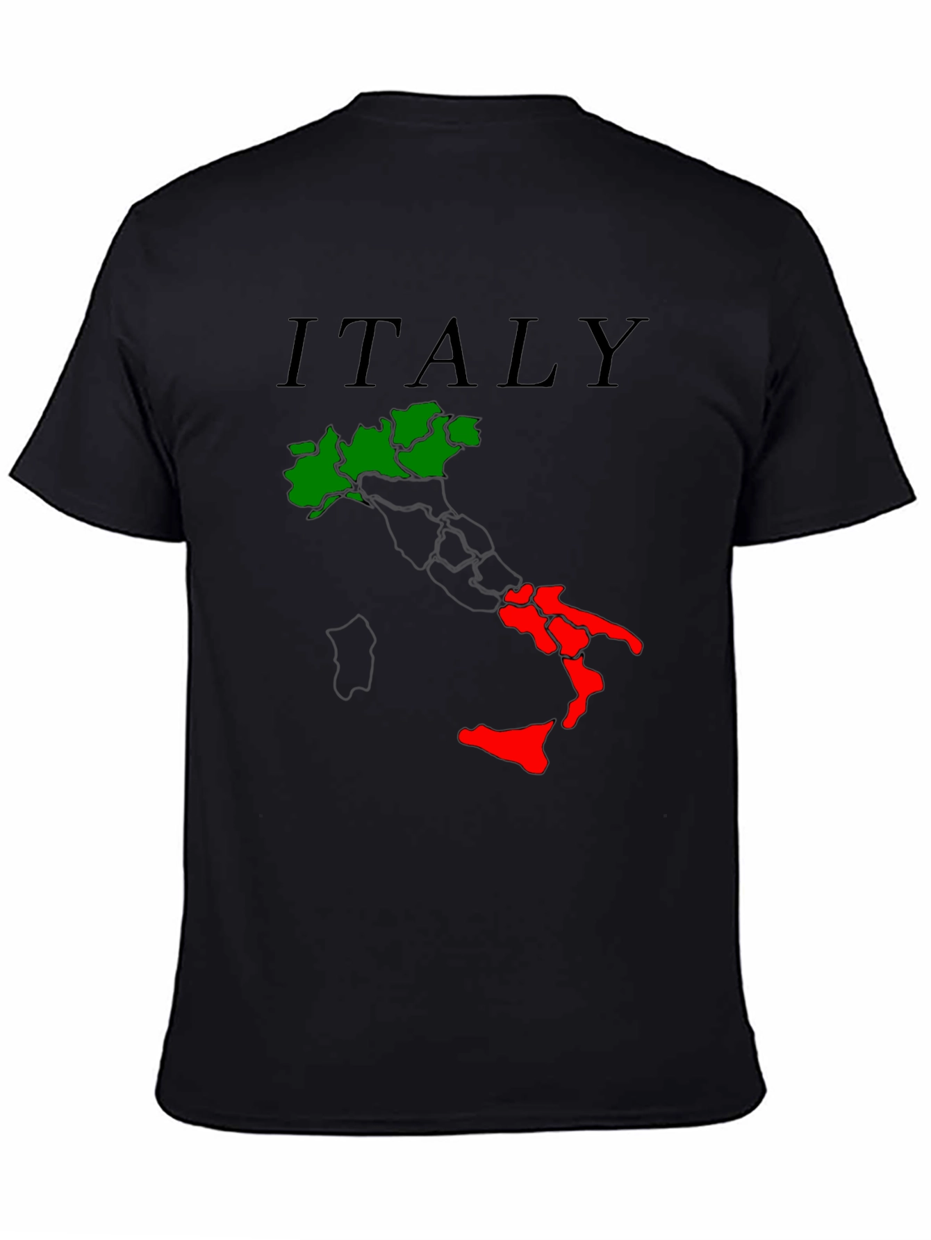 Italy Map T-Shirt - Green & Red Italian Pride