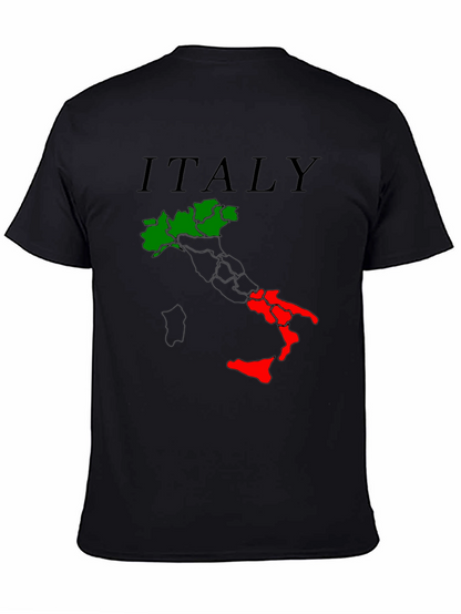 Italy Map T-Shirt - Green & Red Italian Pride