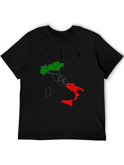 Italy Map T-Shirt - Green & Red Italian Pride