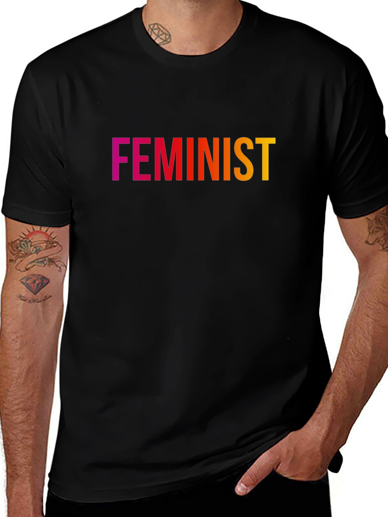 Feminist T-Shirt - Gradient Text Design