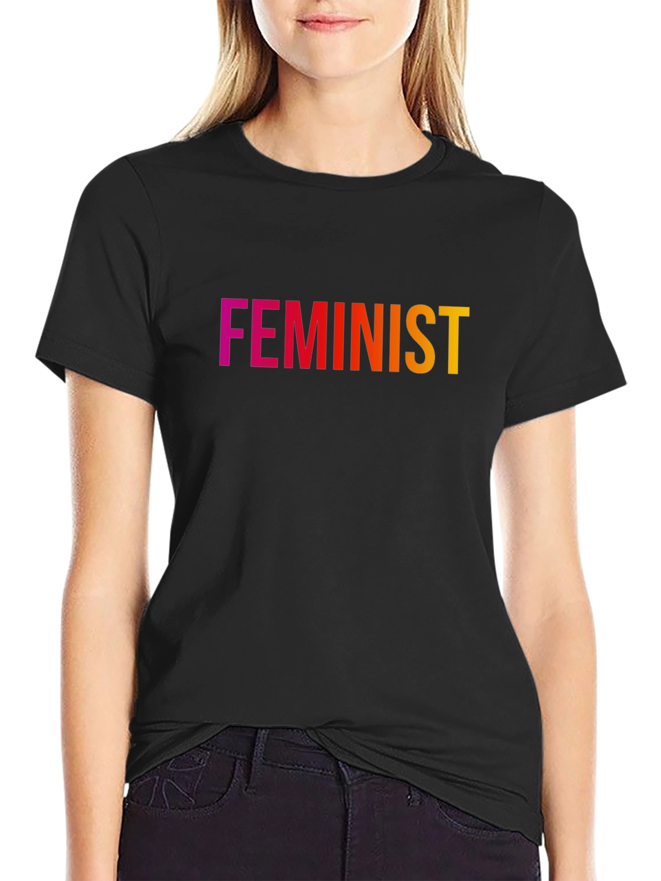 Feminist T-Shirt - Gradient Text Design