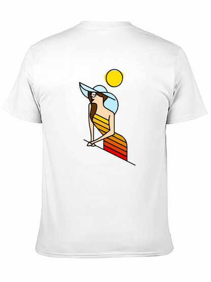 Retro Woman Graphic T-Shirt - Black