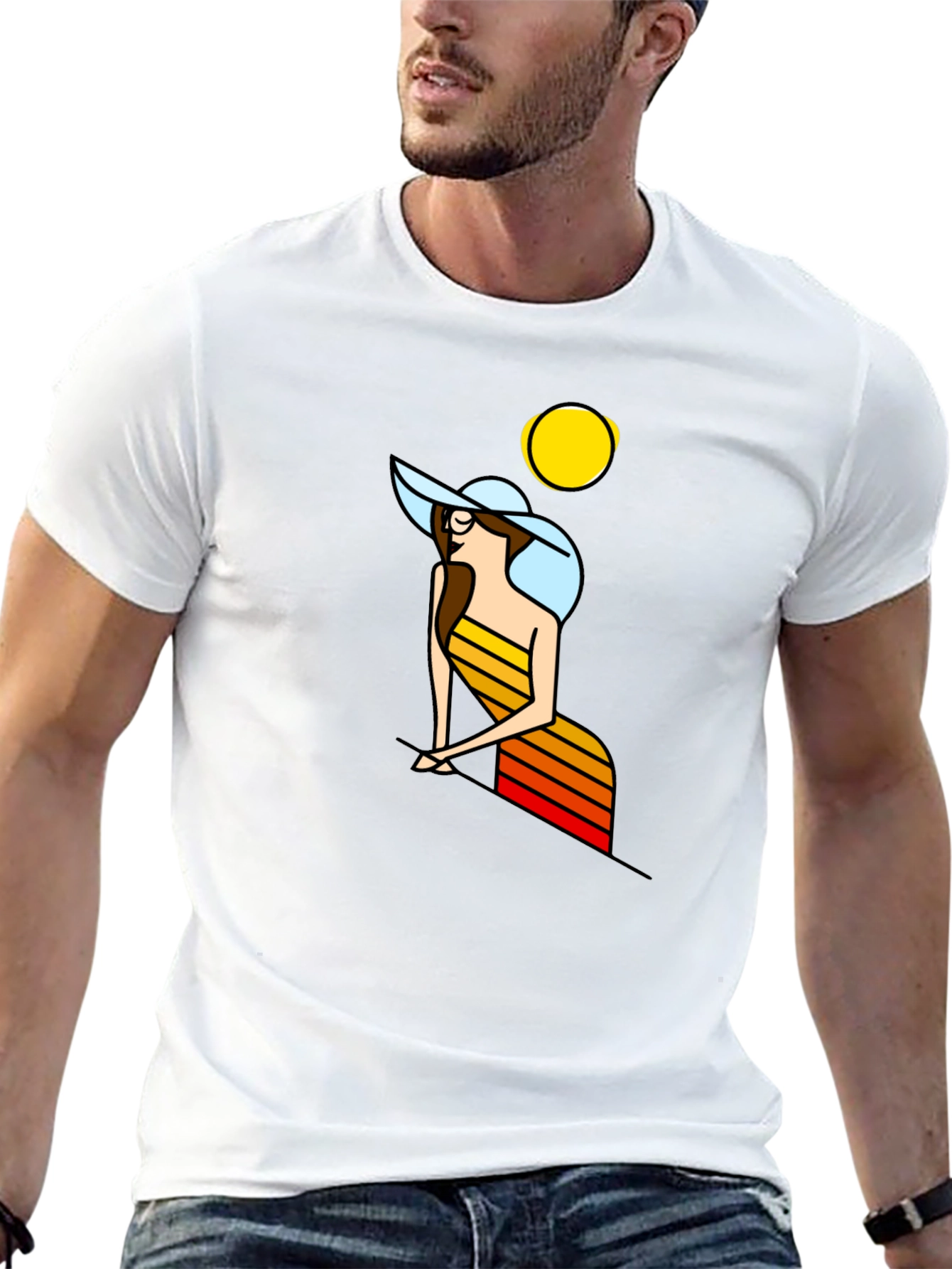 Retro Woman Graphic T-Shirt - Black
