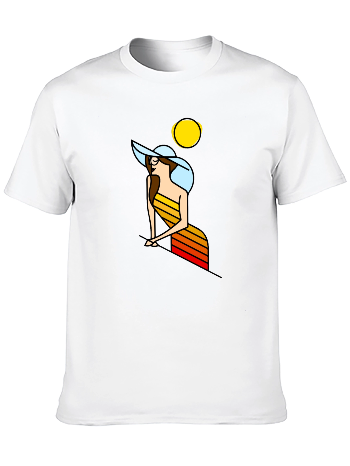 Retro Woman Graphic T-Shirt - Black