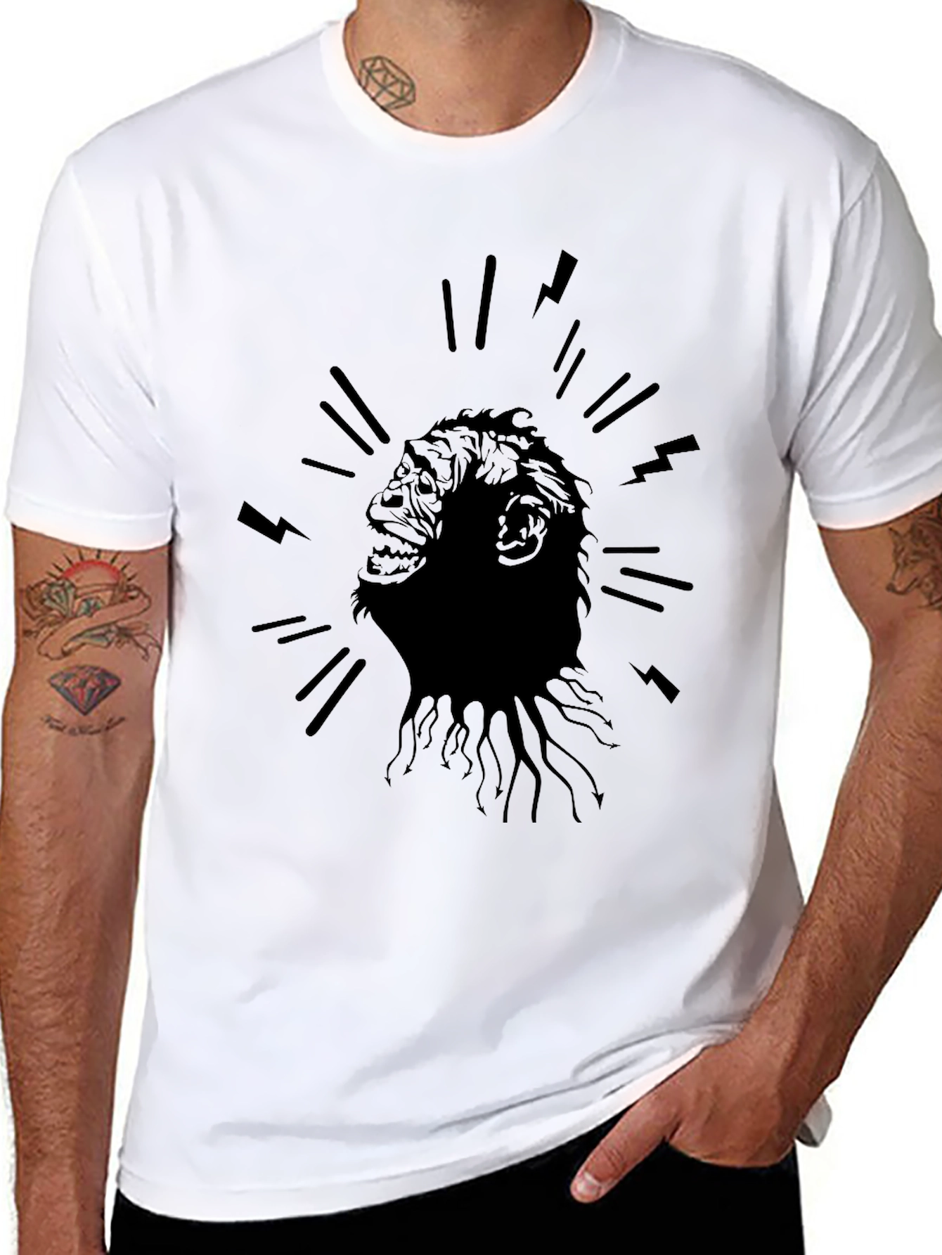 Electric Ape Graphic T-Shirt - Bold Black Tee