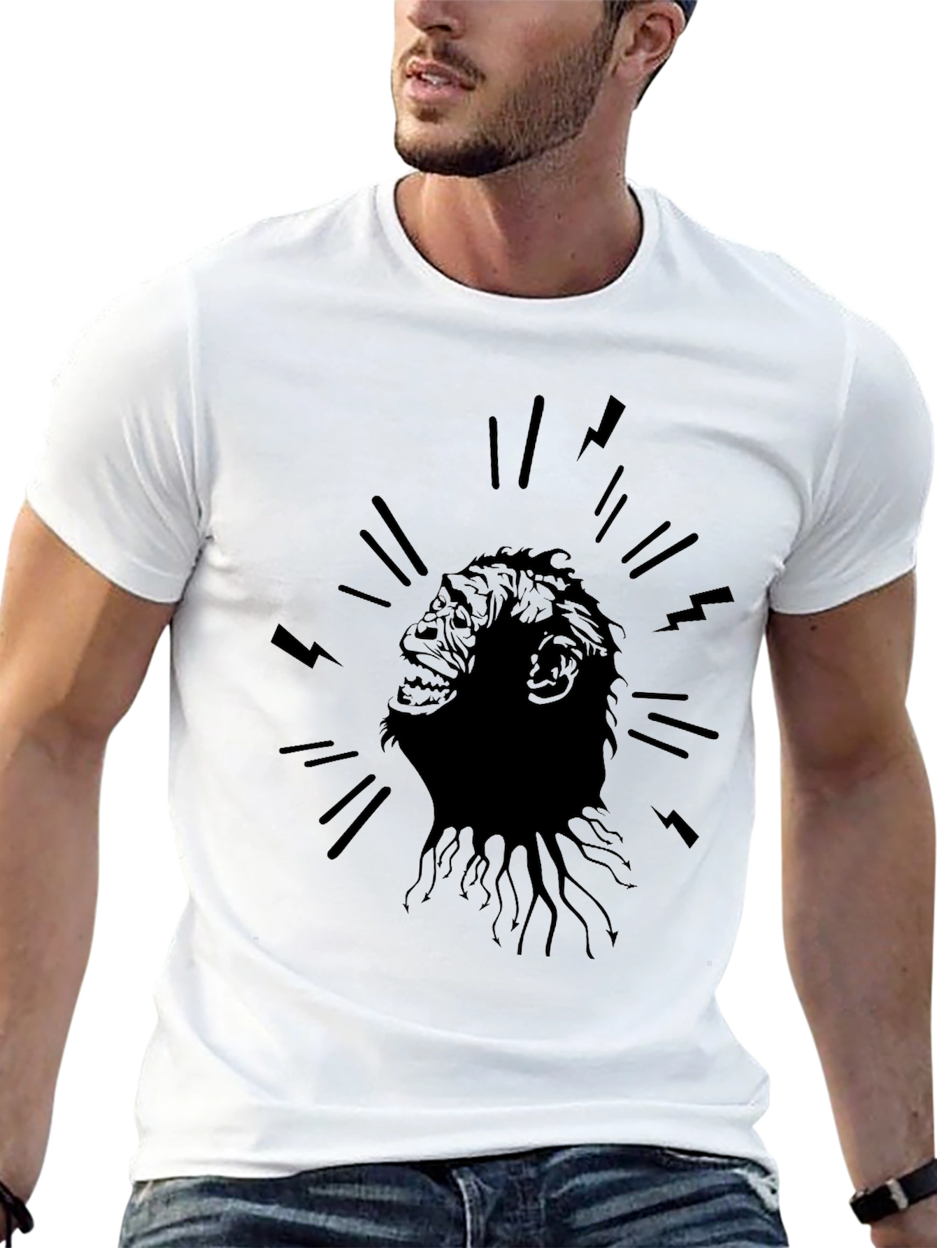 Electric Ape Graphic T-Shirt - Bold Black Tee