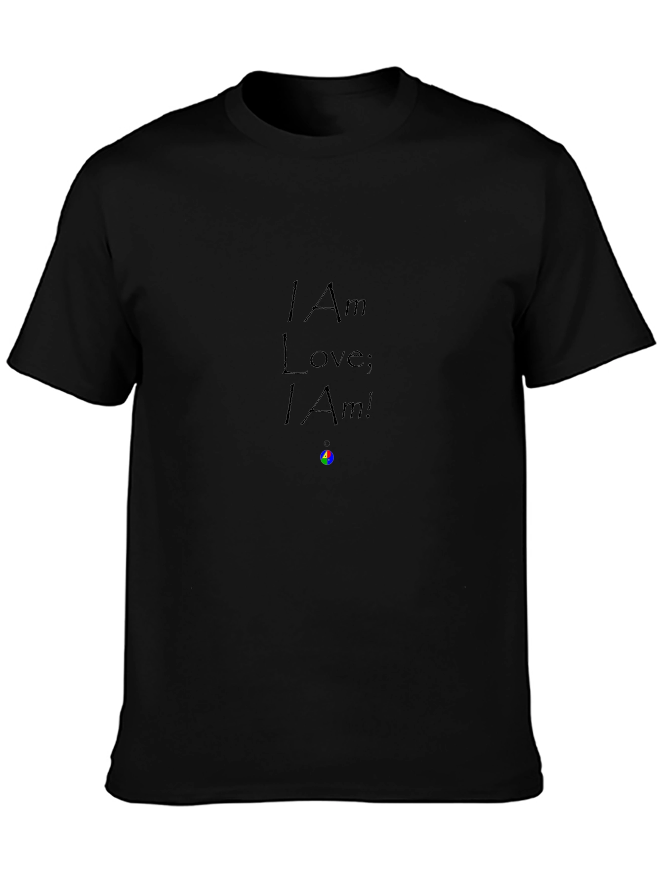 I Am Love Graphic T-Shirt - Black