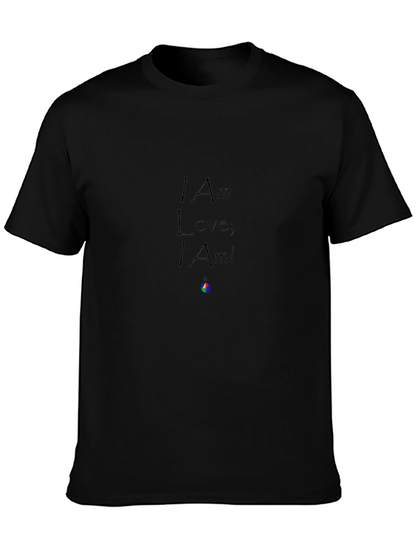 I Am Love Graphic T-Shirt - Black
