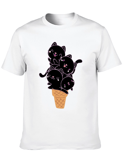 Kitten Ice Cream Cone Graphic Tee