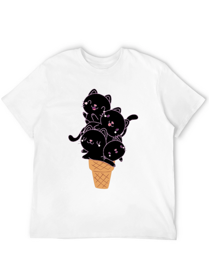 Kitten Ice Cream Cone Graphic Tee