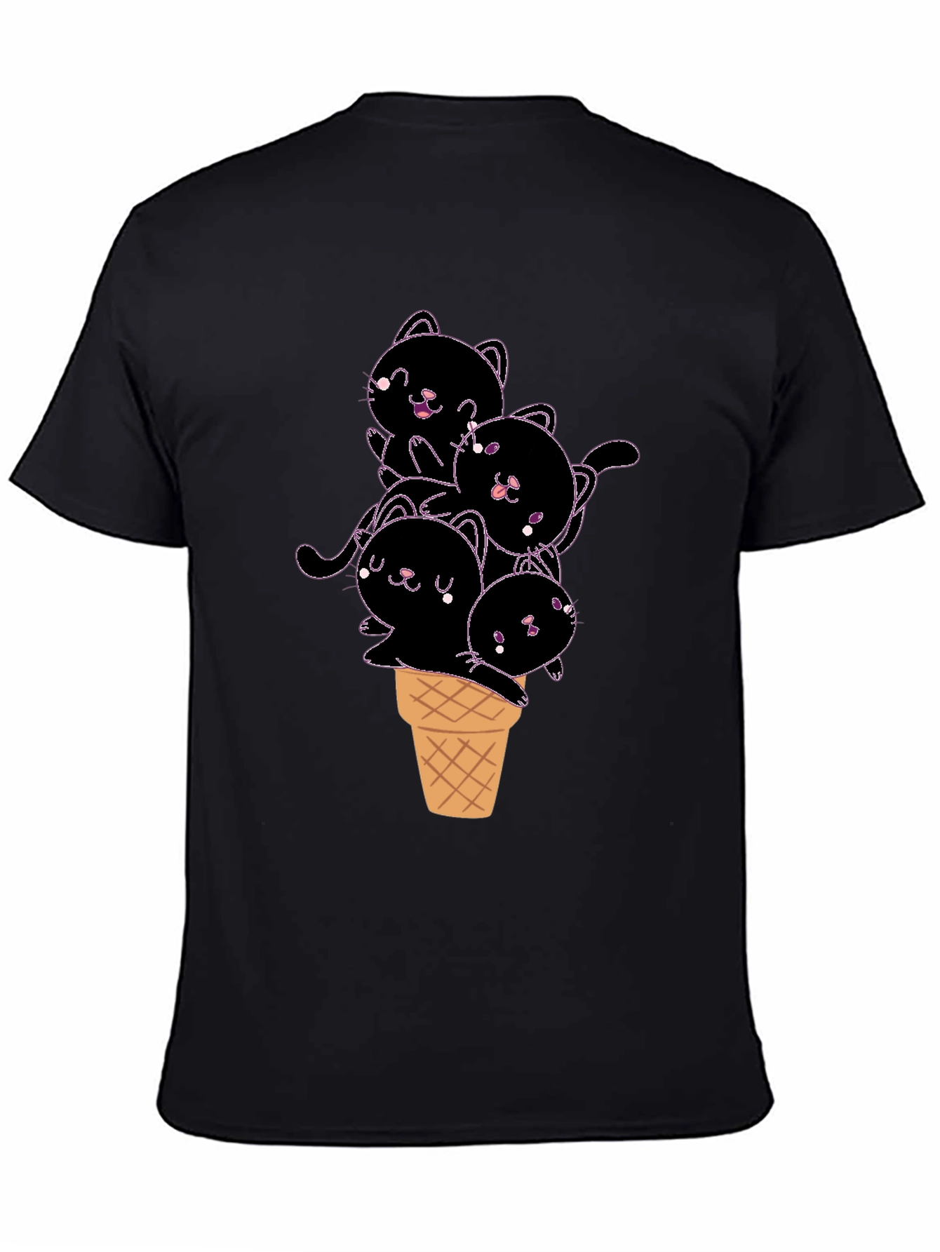 Kitten Ice Cream Cone Graphic Tee