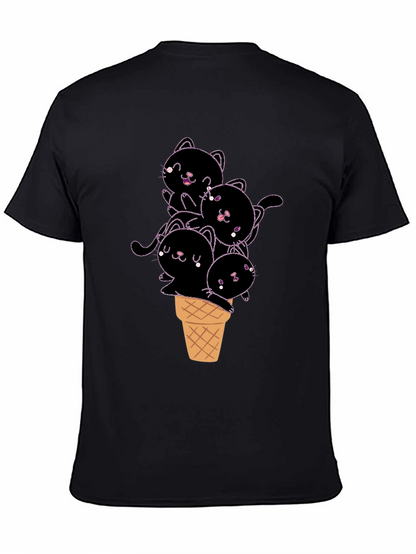 Kitten Ice Cream Cone Graphic Tee