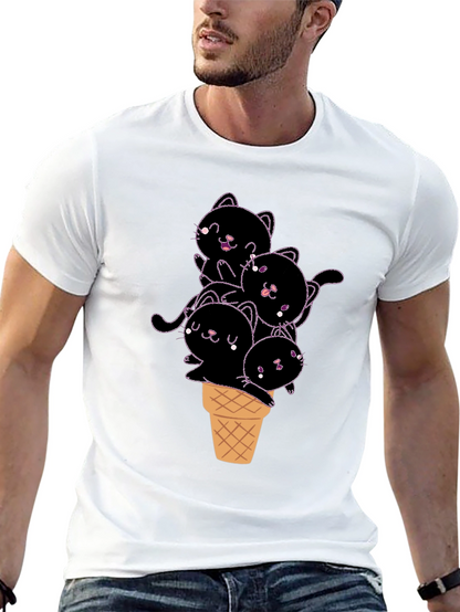 Kitten Ice Cream Cone Graphic Tee