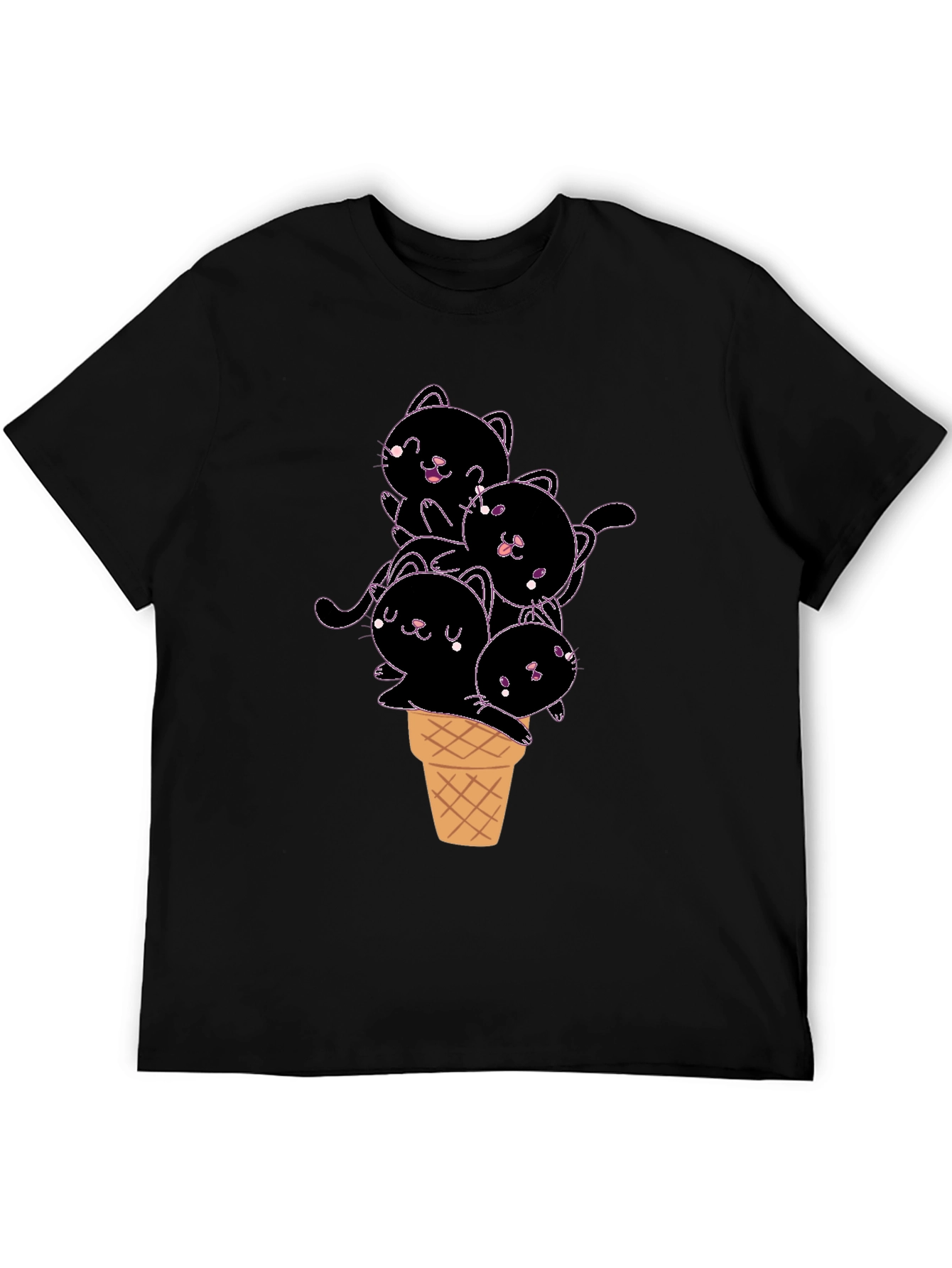 Kitten Ice Cream Cone Graphic Tee