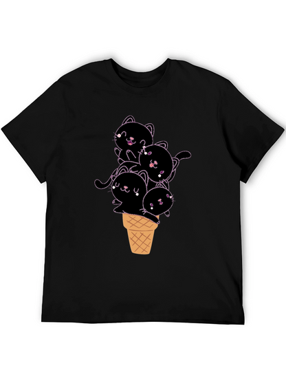 Kitten Ice Cream Cone Graphic Tee