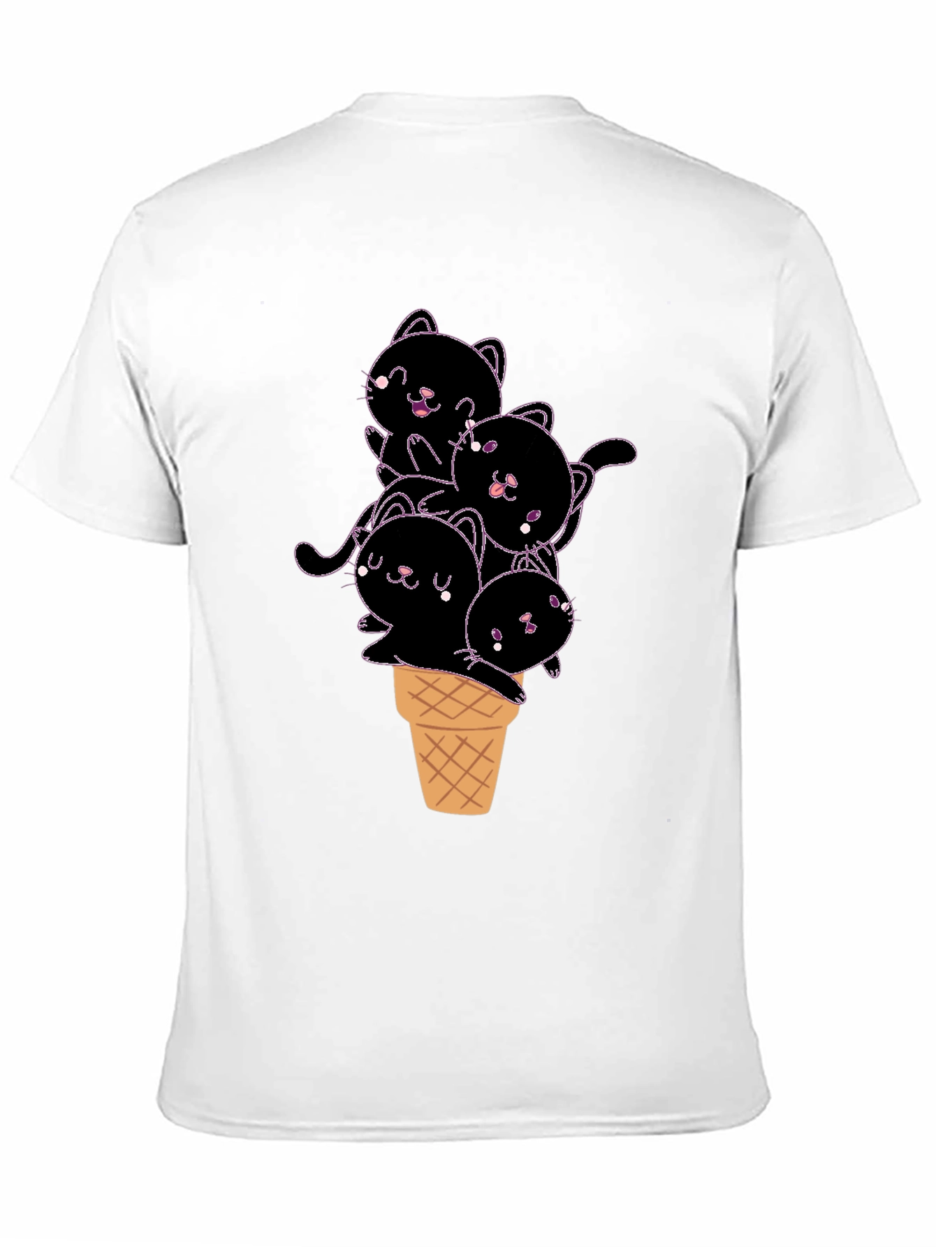 Kitten Ice Cream Cone Graphic Tee