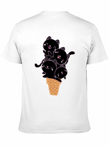 Kitten Ice Cream Cone Graphic Tee